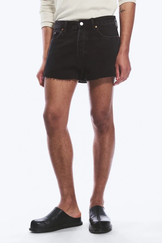 Gravity Short Mid Rise Loose Denim Shorts – Tuned Black – Black Gravity Short Mid Rise Loose Denim Shorts – Tuned Black – Black