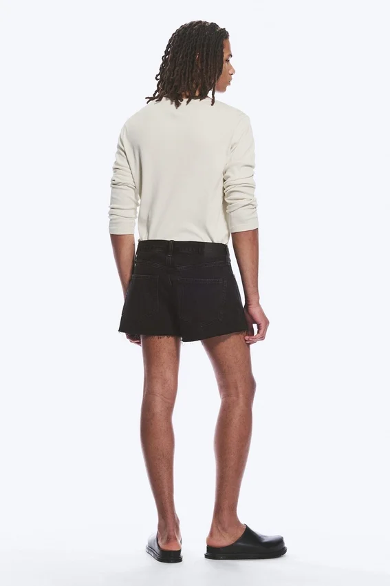 Gravity Short Mid Rise Loose Denim Shorts – Tuned Black – Black Gravity Short Mid Rise Loose Denim Shorts – Tuned Black – Black