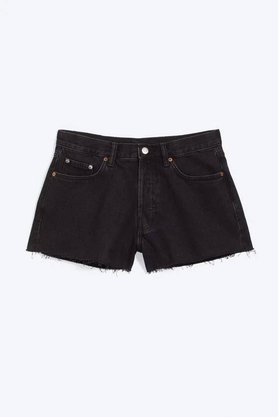 Gravity Short Mid Rise Loose Denim Shorts – Tuned Black – Black Gravity Short Mid Rise Loose Denim Shorts – Tuned Black – Black
