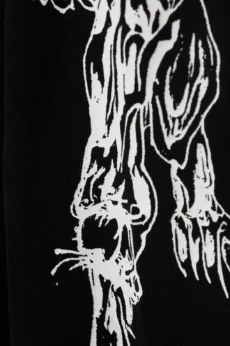 Great Boxy Graphic Long Sleeve T-Shirt – Black – Angry Panthers