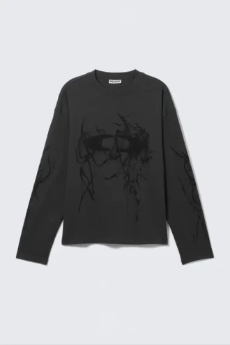 Great Boxy Graphic Long Sleeve T-Shirt – Dark Grey – Big Mess Great Boxy Graphic Long Sleeve T-Shirt – Dark Grey – Big Mess