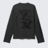 Great Boxy Graphic Long Sleeve T-Shirt – Dark Grey – Big Mess Great Boxy Graphic Long Sleeve T-Shirt – Dark Grey – Big Mess