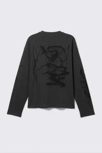 Great Boxy Graphic Long Sleeve T-Shirt – Dark Grey – Big Mess Great Boxy Graphic Long Sleeve T-Shirt – Dark Grey – Big Mess