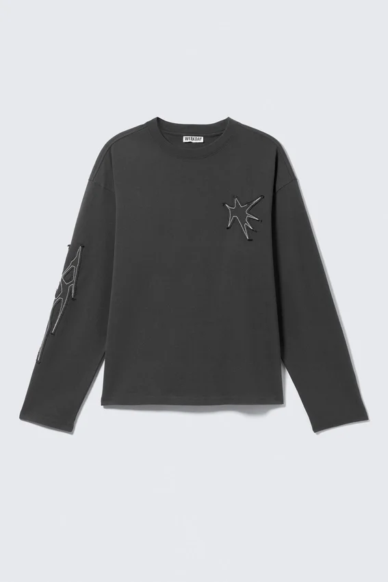 Great Boxy Graphic Long Sleeve T-Shirt – Dark Grey – Tristar Great Boxy Graphic Long Sleeve T-Shirt – Dark Grey – Tristar