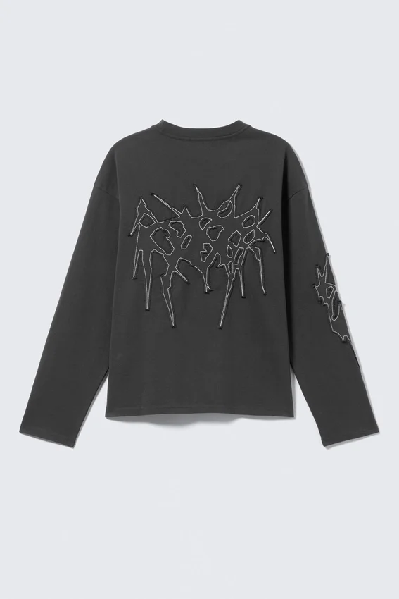 Great Boxy Graphic Long Sleeve T-Shirt – Dark Grey – Tristar Great Boxy Graphic Long Sleeve T-Shirt – Dark Grey – Tristar