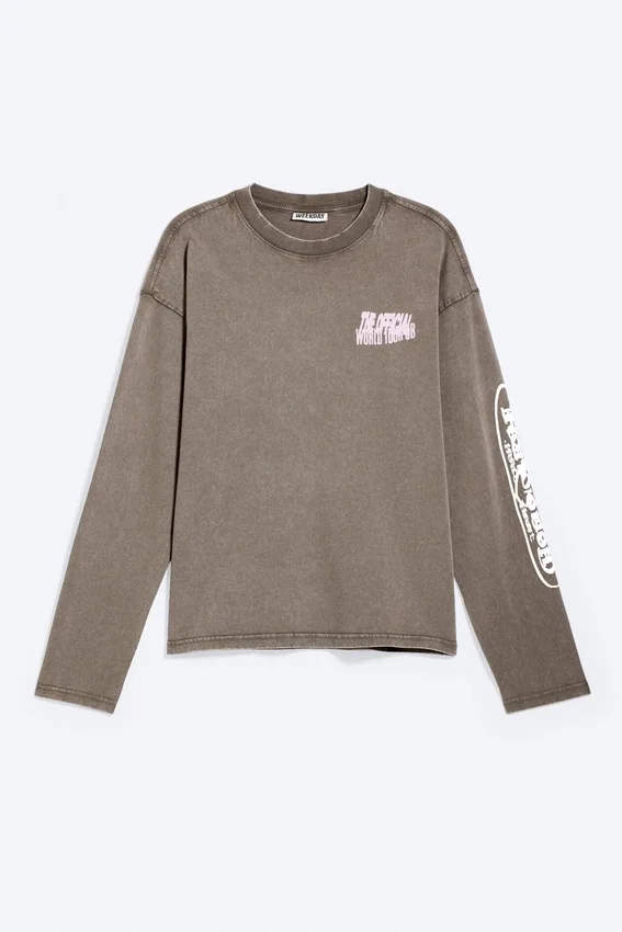 Great Boxy Graphic Long Sleeve T-Shirt – Dark Mole – Logo Mix Great Boxy Graphic Long Sleeve T-Shirt – Dark Mole – Logo Mix