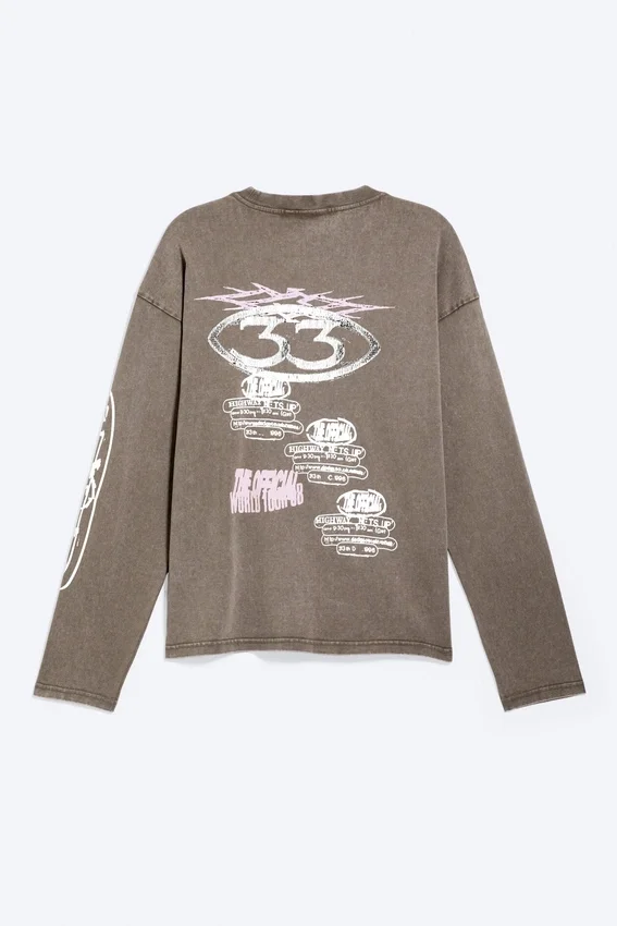 Great Boxy Graphic Long Sleeve T-Shirt – Dark Mole – Logo Mix Great Boxy Graphic Long Sleeve T-Shirt – Dark Mole – Logo Mix