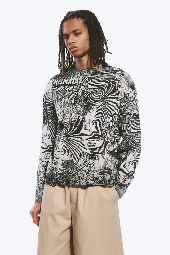 Great Boxy Graphic Long Sleeve T-Shirt – Dark Mole – Psychedelia Great Boxy Graphic Long Sleeve T-Shirt – Dark Mole – Psychedelia