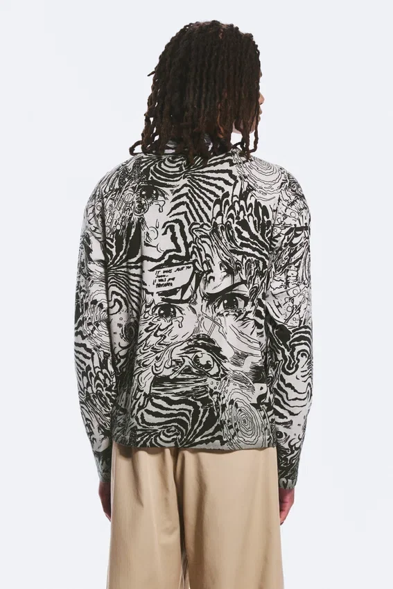 Great Boxy Graphic Long Sleeve T-Shirt – Dark Mole – Psychedelia Great Boxy Graphic Long Sleeve T-Shirt – Dark Mole – Psychedelia
