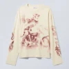 Great Boxy Graphic Long Sleeve T-Shirt – Dusty White Great Boxy Graphic Long Sleeve T-Shirt – Dusty White