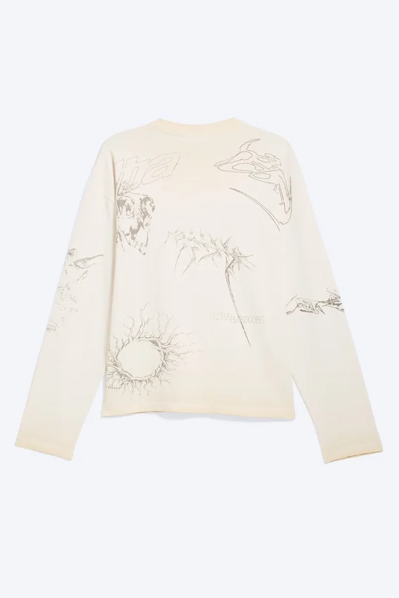 Great Boxy Graphic Long Sleeve T-Shirt – Light Dusty Mole – Sketch Great Boxy Graphic Long Sleeve T-Shirt – Light Dusty Mole – Sketch