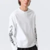 Great Boxy Graphic Long Sleeve T-Shirt – White – Angry Panthers Great Boxy Graphic Long Sleeve T-Shirt – White – Angry Panthers