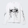 Great Boxy Graphic Long Sleeve T-Shirt – White – Big Mess Great Boxy Graphic Long Sleeve T-Shirt – White – Big Mess