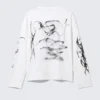 Great Boxy Graphic Long Sleeve T-Shirt – White – Big Mess Great Boxy Graphic Long Sleeve T-Shirt – White – Big Mess