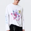 Great Boxy Graphic Long Sleeve T-Shirt – White – Rat Spray Great Boxy Graphic Long Sleeve T-Shirt – White – Rat Spray