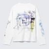 Great Boxy Graphic Long Sleeve T-Shirt – White – Rat Spray Great Boxy Graphic Long Sleeve T-Shirt – White – Rat Spray