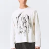 Great Boxy Graphic Long Sleeve T-Shirt – White – Skeleton Angel Great Boxy Graphic Long Sleeve T-Shirt – White – Skeleton Angel