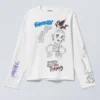Great Boxy Graphic Long Sleeve T-Shirt – White – Skeleton Dreams Great Boxy Graphic Long Sleeve T-Shirt – White – Skeleton Dreams
