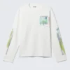 Great Boxy Graphic Long Sleeve T-Shirt – White – Surf Paint Great Boxy Graphic Long Sleeve T-Shirt – White – Surf Paint