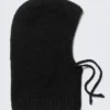 Hairy Knitted Tie Hood – Black Hairy Knitted Tie Hood – Black
