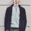 Hairy Knitted Zip Cardigan – Black Hairy Knitted Zip Cardigan – Black