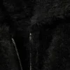 Hairy Knitted Zip Cardigan – Black Hairy Knitted Zip Cardigan – Black