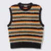 Hairy Regular Fit Vest – Multicoloured Striped Hairy Regular Fit Vest – Multicoloured Striped