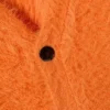 Hairy V-Neck Cardigan – Orange Hairy V-Neck Cardigan – Orange