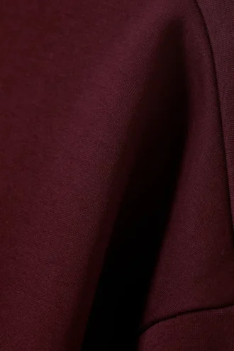 Half-Zip Loose Fit Sweatshirt – Dark Red