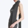 Halter Maxi Dress – Dark Grey Halter Maxi Dress – Dark Grey