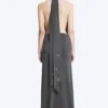 Halter Maxi Dress – Dark Grey Halter Maxi Dress – Dark Grey