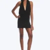 Halter Mini Dress – Black Halter Mini Dress – Black