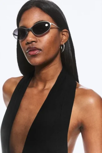 Halter Mini Dress – Black