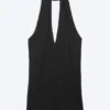 Halter Mini Dress – Black Halter Mini Dress – Black