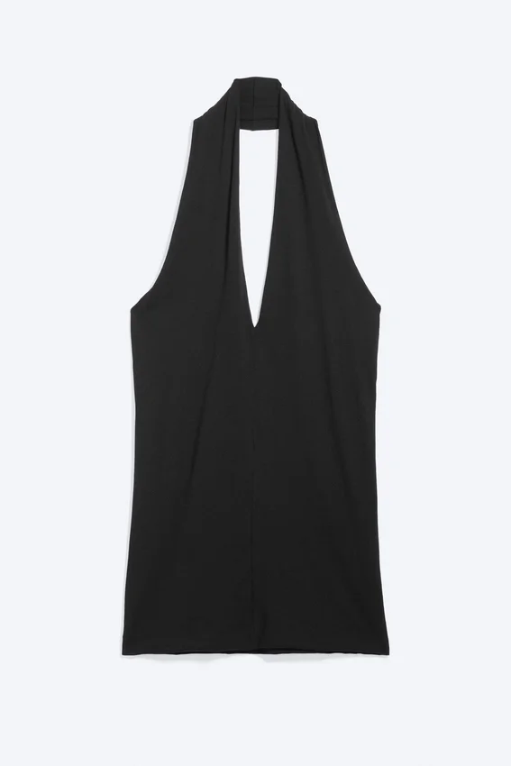Halter Mini Dress – Black Halter Mini Dress – Black