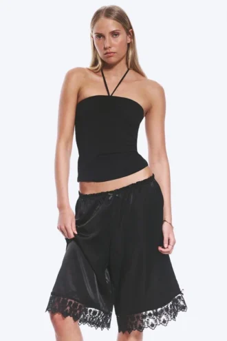 Halterneck Bandeau Top – Black