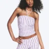 Halterneck Bandeau Top – Striped Lilac Halterneck Bandeau Top – Striped Lilac