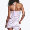 Halterneck Bandeau Top – Striped Lilac Halterneck Bandeau Top – Striped Lilac