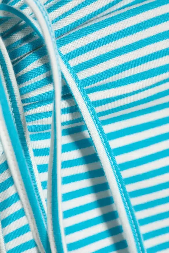 Halterneck Bandeau Top – White & Turquoise Stripes Halterneck Bandeau Top – White & Turquoise Stripes