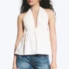 Halterneck Cotton Top – off White Halterneck Cotton Top – off White
