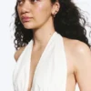 Halterneck Cotton Top – off White Halterneck Cotton Top – off White