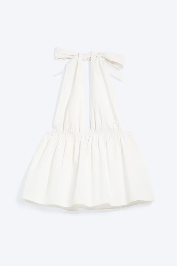 Halterneck Cotton Top – off White Halterneck Cotton Top – off White