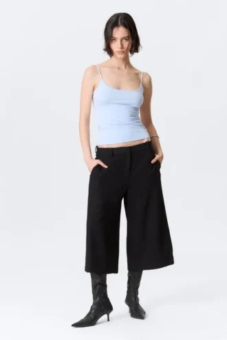 Hanne H Capri Suiting Trousers – Black