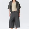 Hanne H Capri Suiting Trousers – Dark Grey Melange Hanne H Capri Suiting Trousers – Dark Grey Melange
