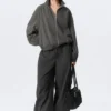 Hanne H Oversized Track Jacket – Dark Grey