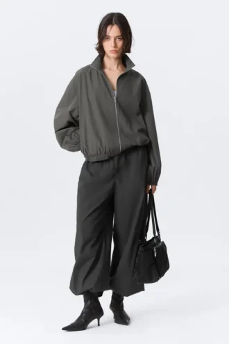 Hanne H Oversized Track Jacket – Dark Grey
