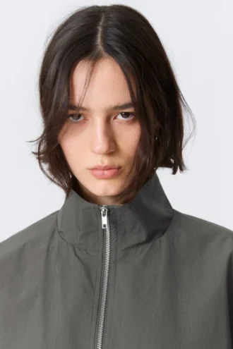 Hanne H Oversized Track Jacket – Dark Grey