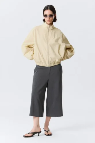 Hanne H Oversized Track Jacket – Light Dusty Beige