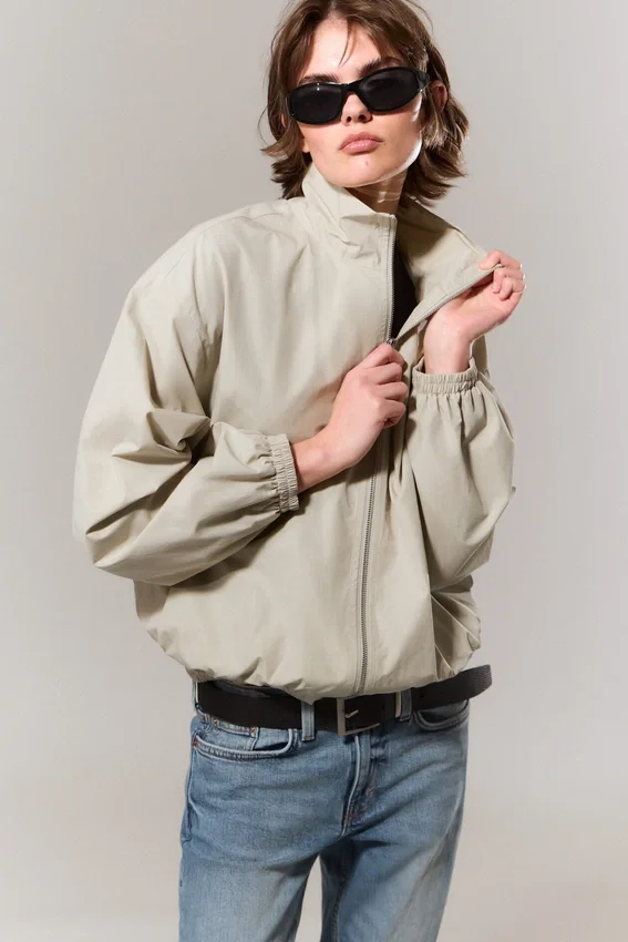 Hanne H Oversized Track Jacket – Light Dusty Mole Hanne H Oversized Track Jacket – Light Dusty Mole