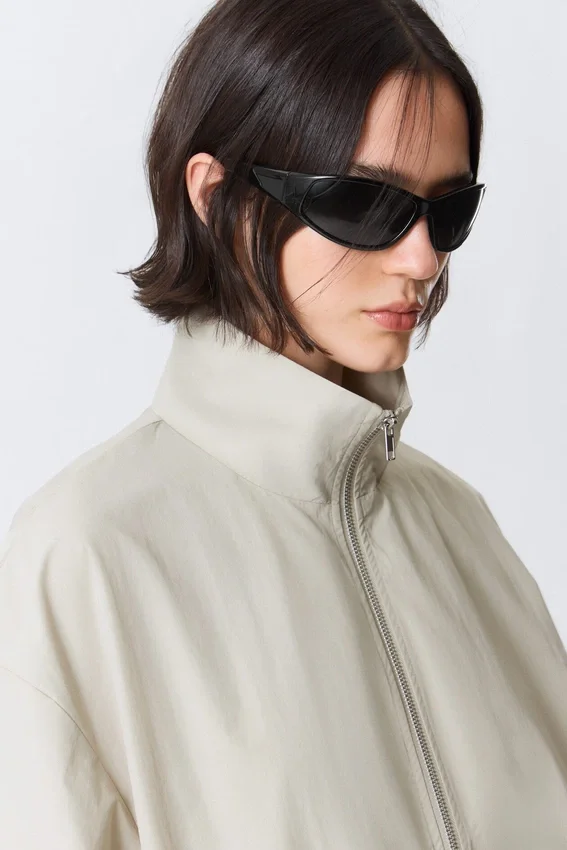 Hanne H Oversized Track Jacket – Light Dusty Mole Hanne H Oversized Track Jacket – Light Dusty Mole